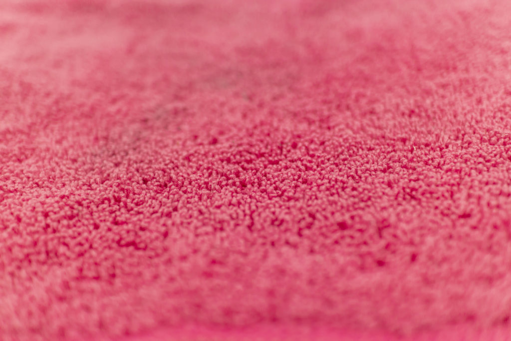 surface of the pink microfiber cloth